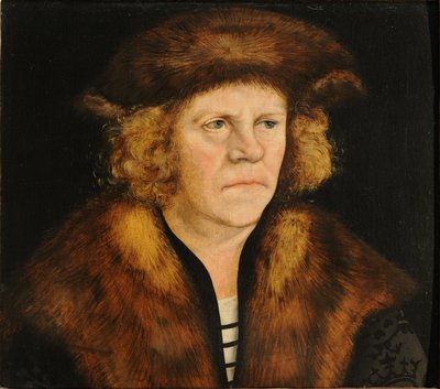 Ritratto di un uomo con berretto di pelliccia da Lucas Cranach the Elder
